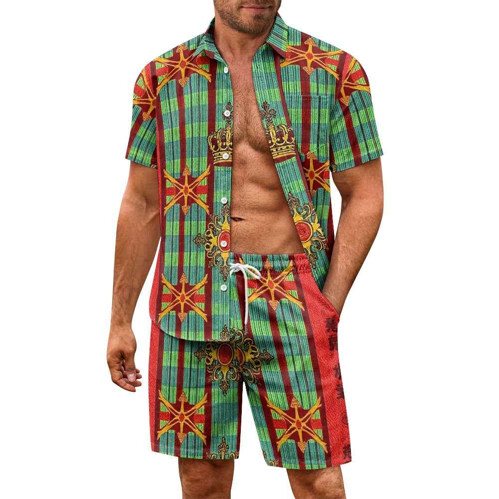 Men's Shorts Set - Two Piece Casual Summer Outfit for Men