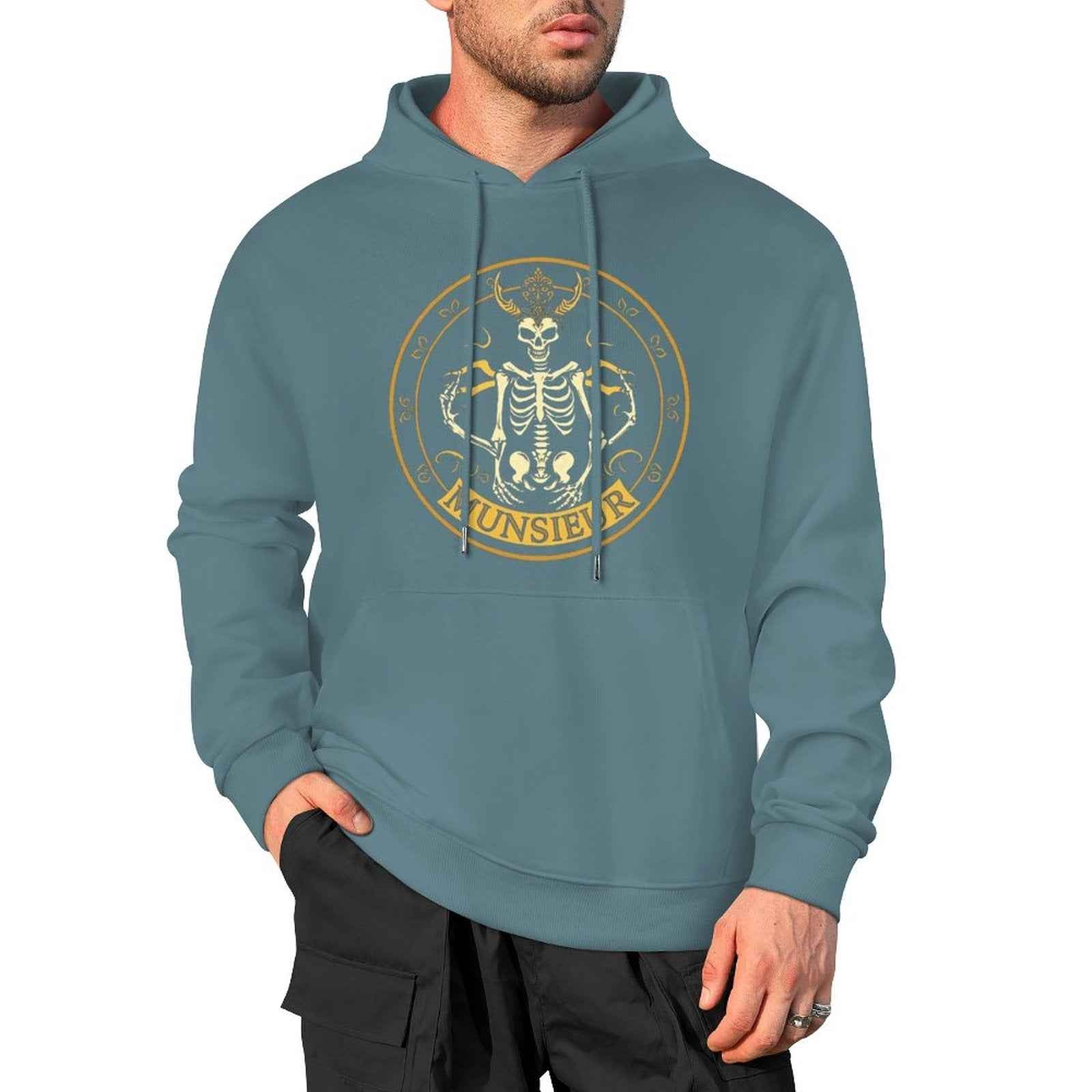 Shadow Reaper Hoodie - Luxe Skull Embroidery Gothic Streetwear