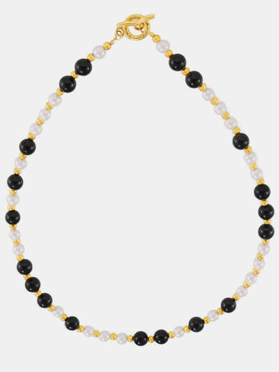 Stainless Agate Shell Bead Necklace