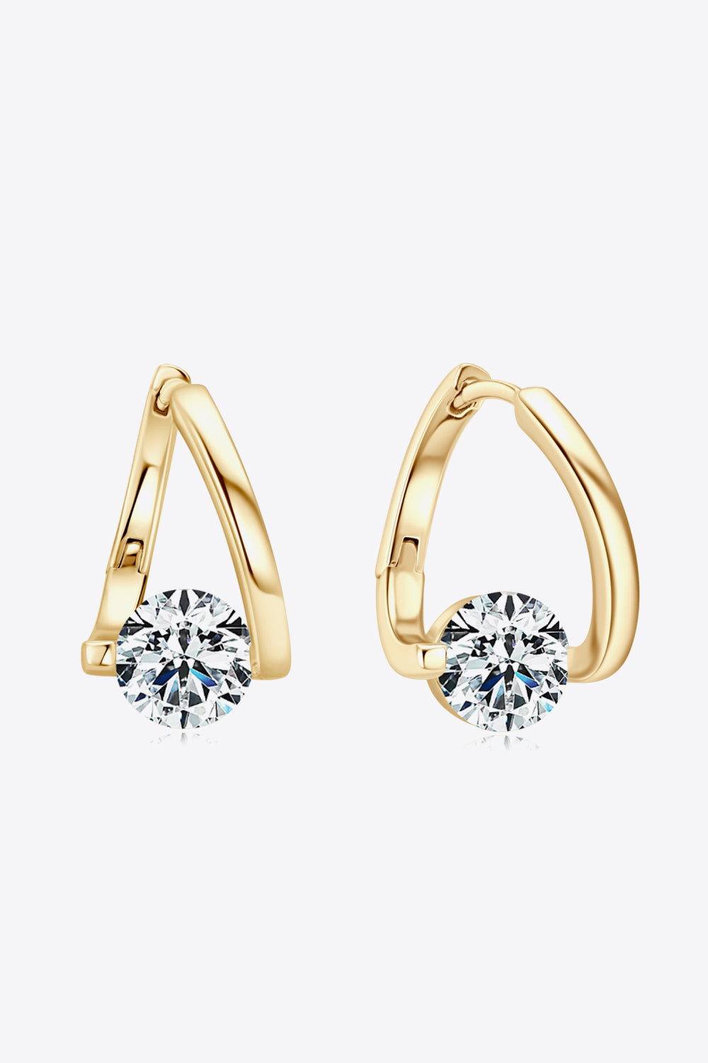 2 Carat Moissanite Sterling Silver Earrings