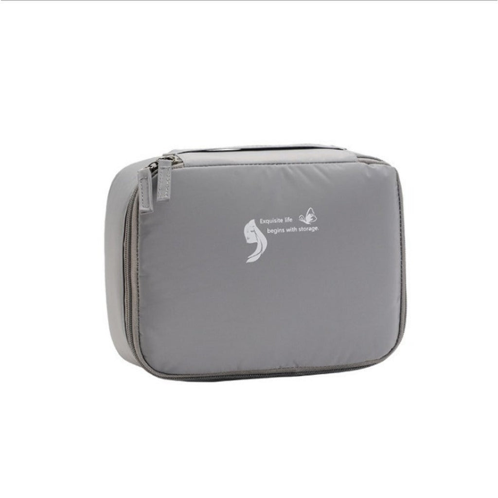 Lightweight makeup bags,Waterproof multi-functional portable toilet bag, anti-wrinkle large-capacity square cosmetic bag, makeup bag with compartments,