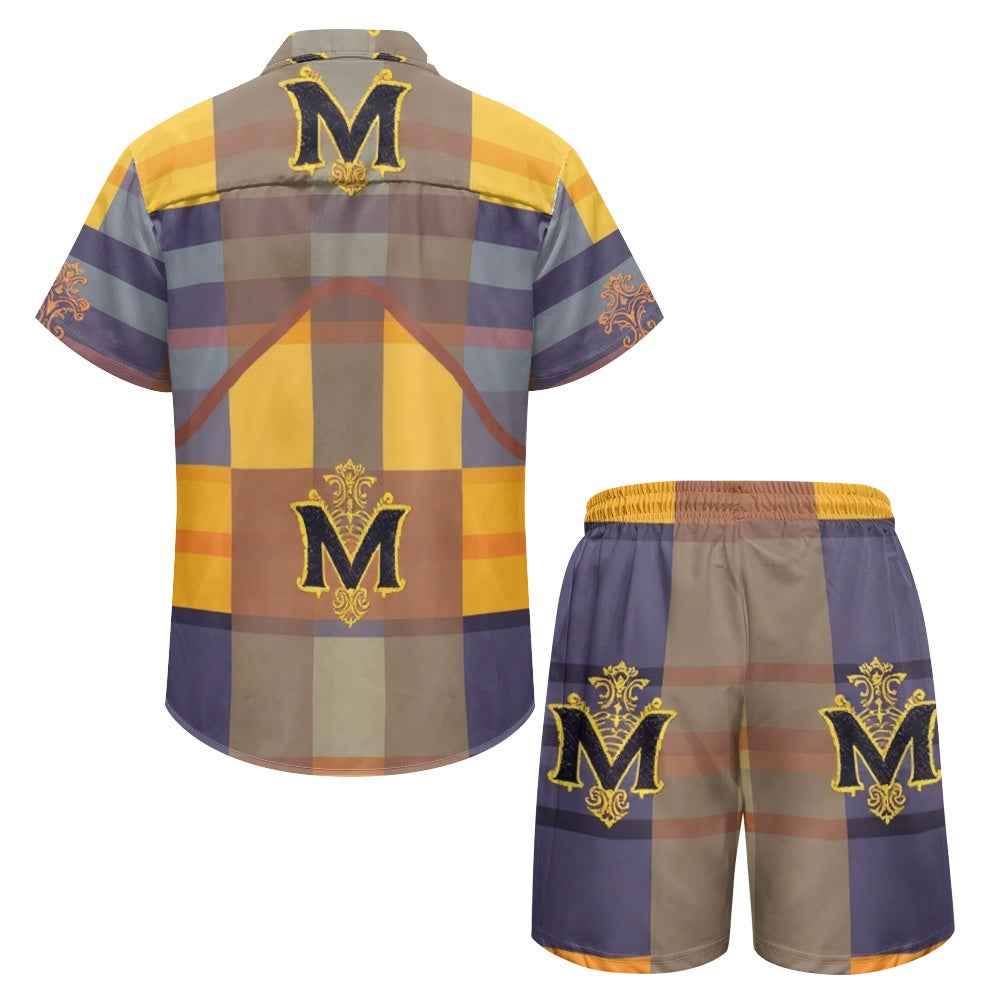 Men's Summer Set - Two Piece Shorts & Shirt Outfit for Vacation