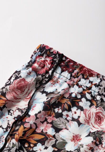 MUNSIEUR Floral Maxi Skirt - Luxury Elastic Waist Skirt for Women