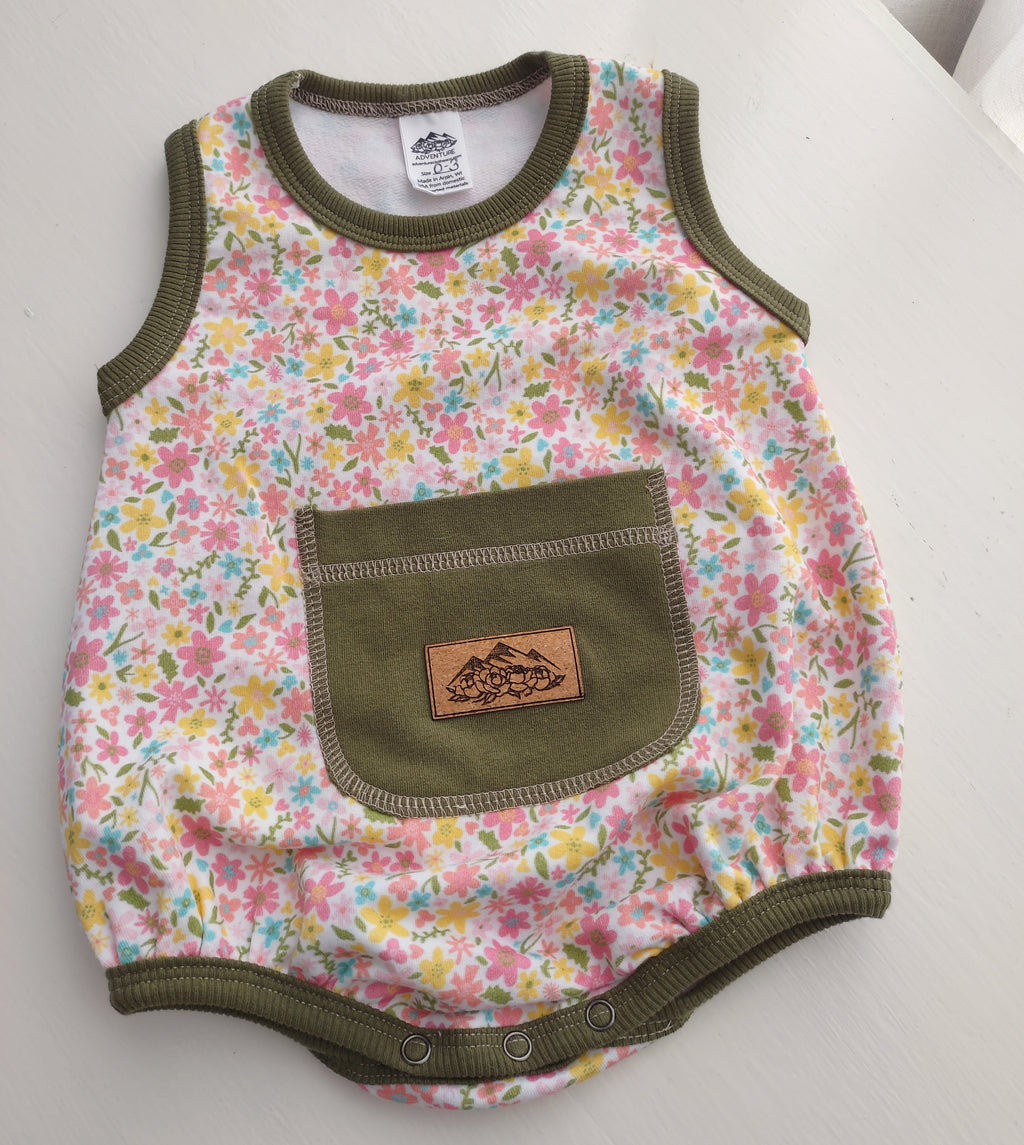 Baby Bubble Romper - Floral