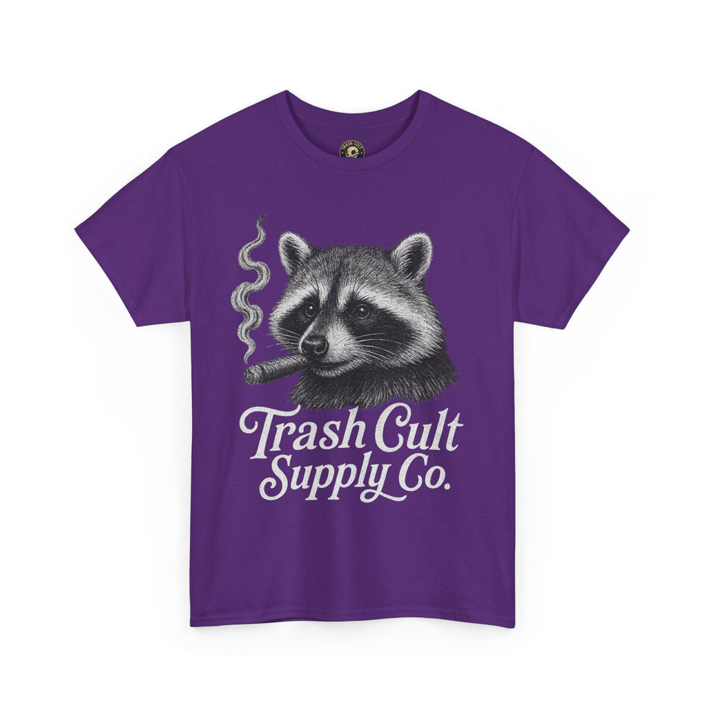 Monochrome Raccoon Cigar Shirt – Trash Cult Supply Co. | Gildan 5000 Tee
