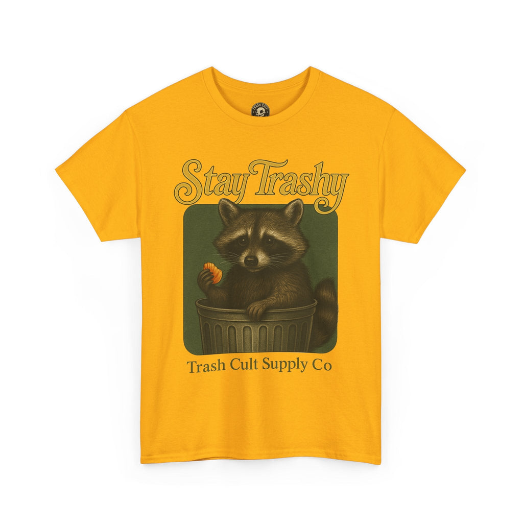 Stay Trashy Raccoon T-Shirt – Vintage-Style Cute Trash Panda | Trash Cult Supply Co | Gildan 5000
