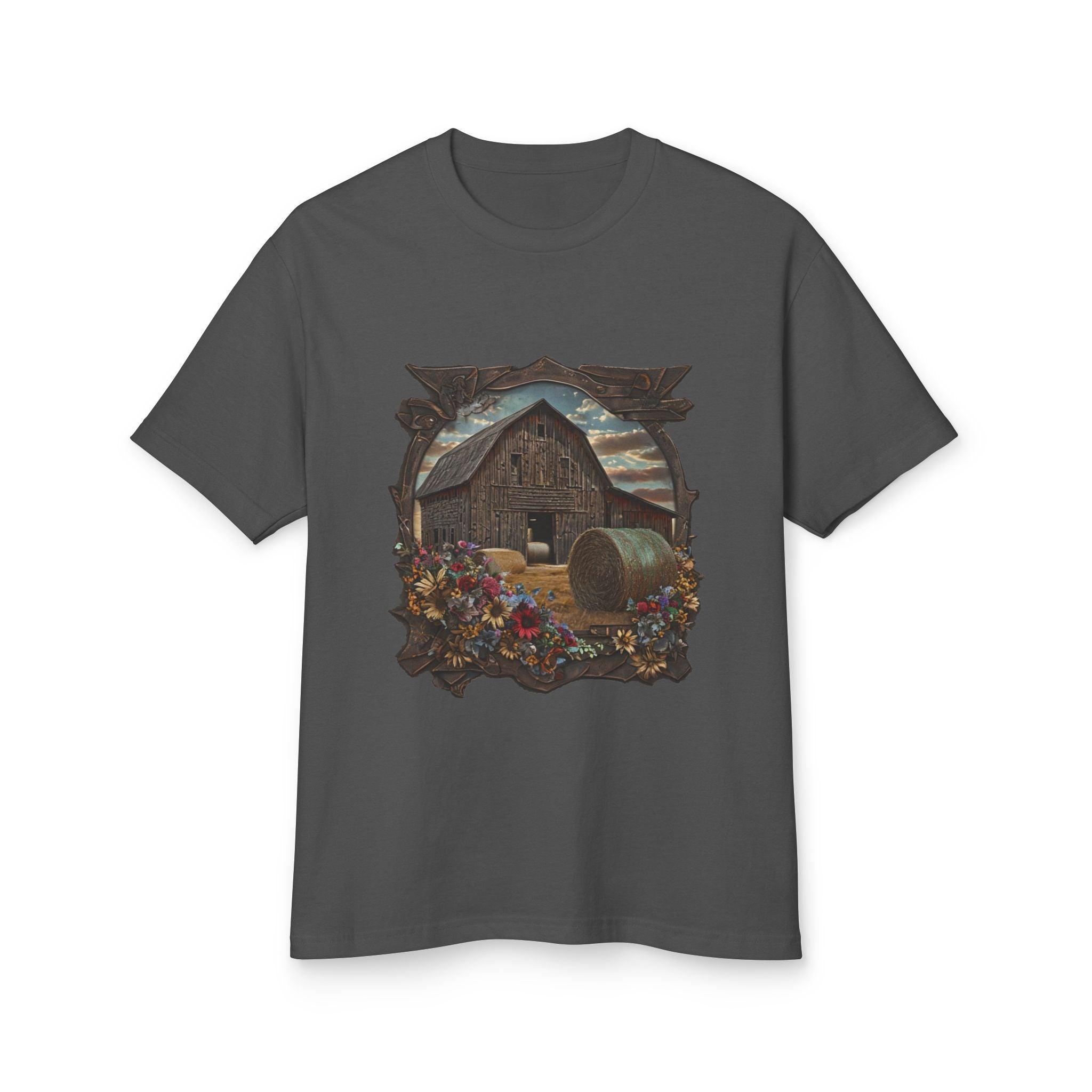 Weathered Barn and Wildflowers Tee