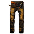Nostalgic Color Locomotive Ripped Pants