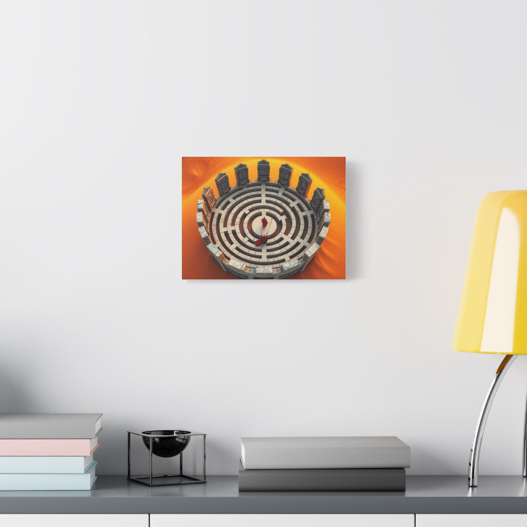 Stunning Matte Canvas Art Print, "Spiritual Divide" Home Decor, Unique Gift, Modern Wall Art, Abstract Design, Ideal for Meditation Spaces