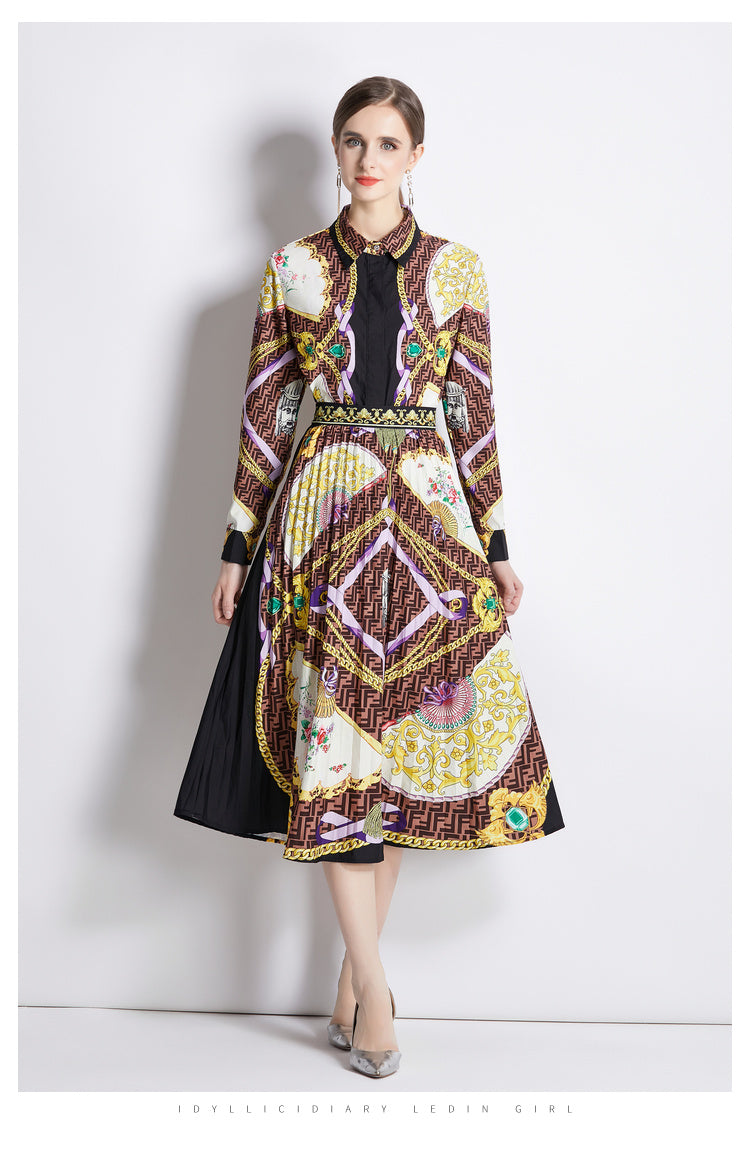 Collared Two Piece Set Dress
