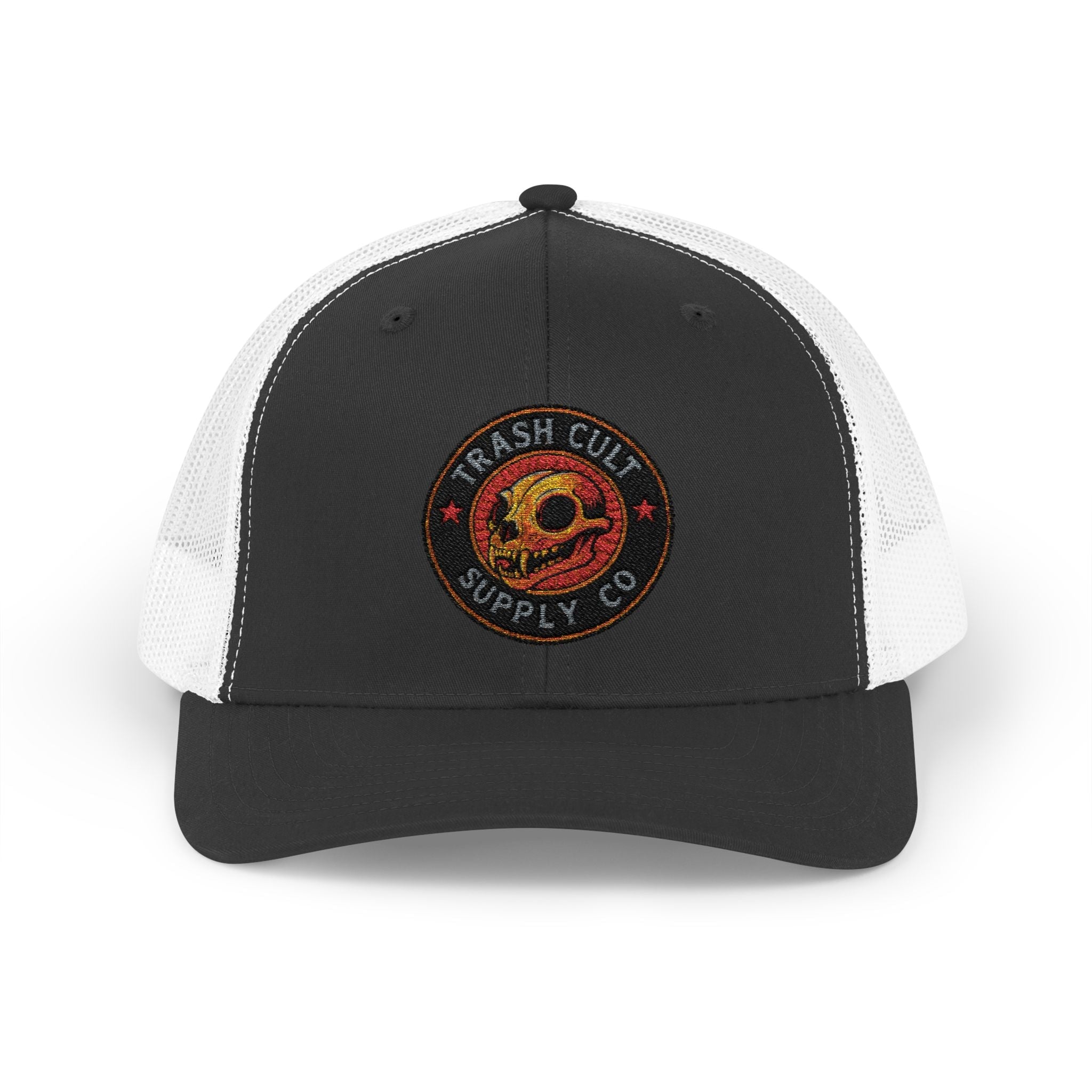 Trash Cult Supply Co. Trucker Hat – Embroidered Logo Snapback Cap