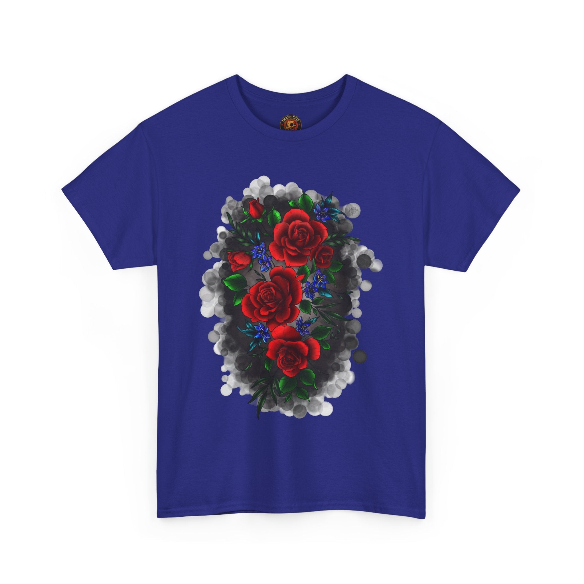 Floral Smoke Tattoo T-Shirt – Lara Davenport x Trash Cult Supply Co. Collab (Gildan 5000)