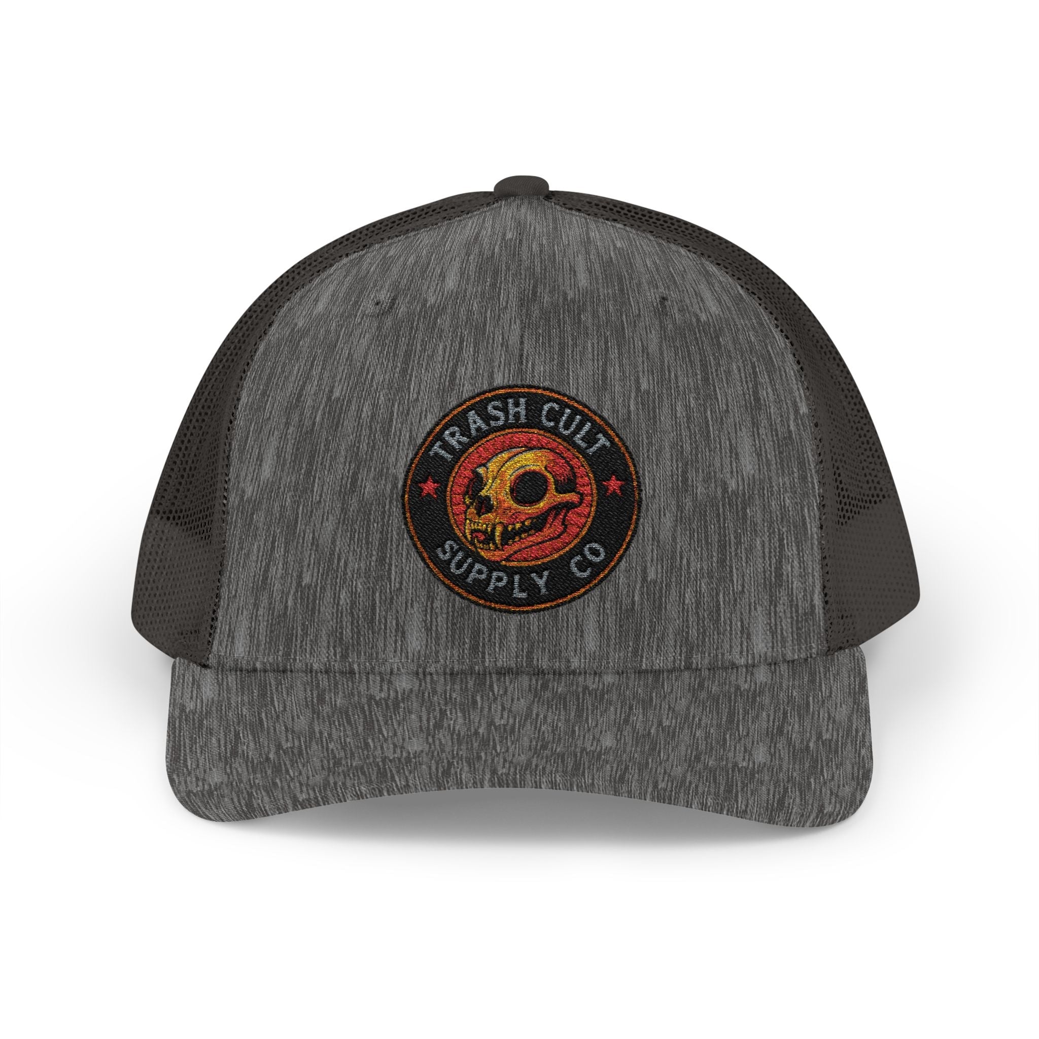 Trash Cult Supply Co. Trucker Hat – Embroidered Logo Snapback Cap