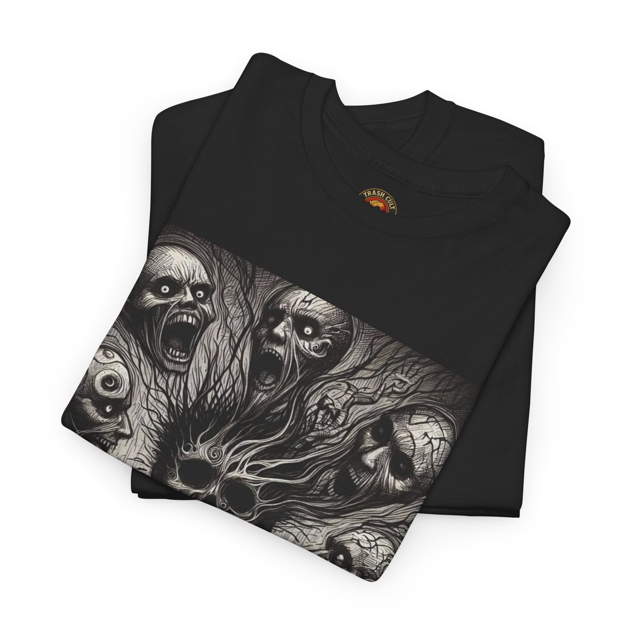 Xian Allen x Trash Cult Shirt – “Voices in the Void” | Horror Skull Scream T-Shirt