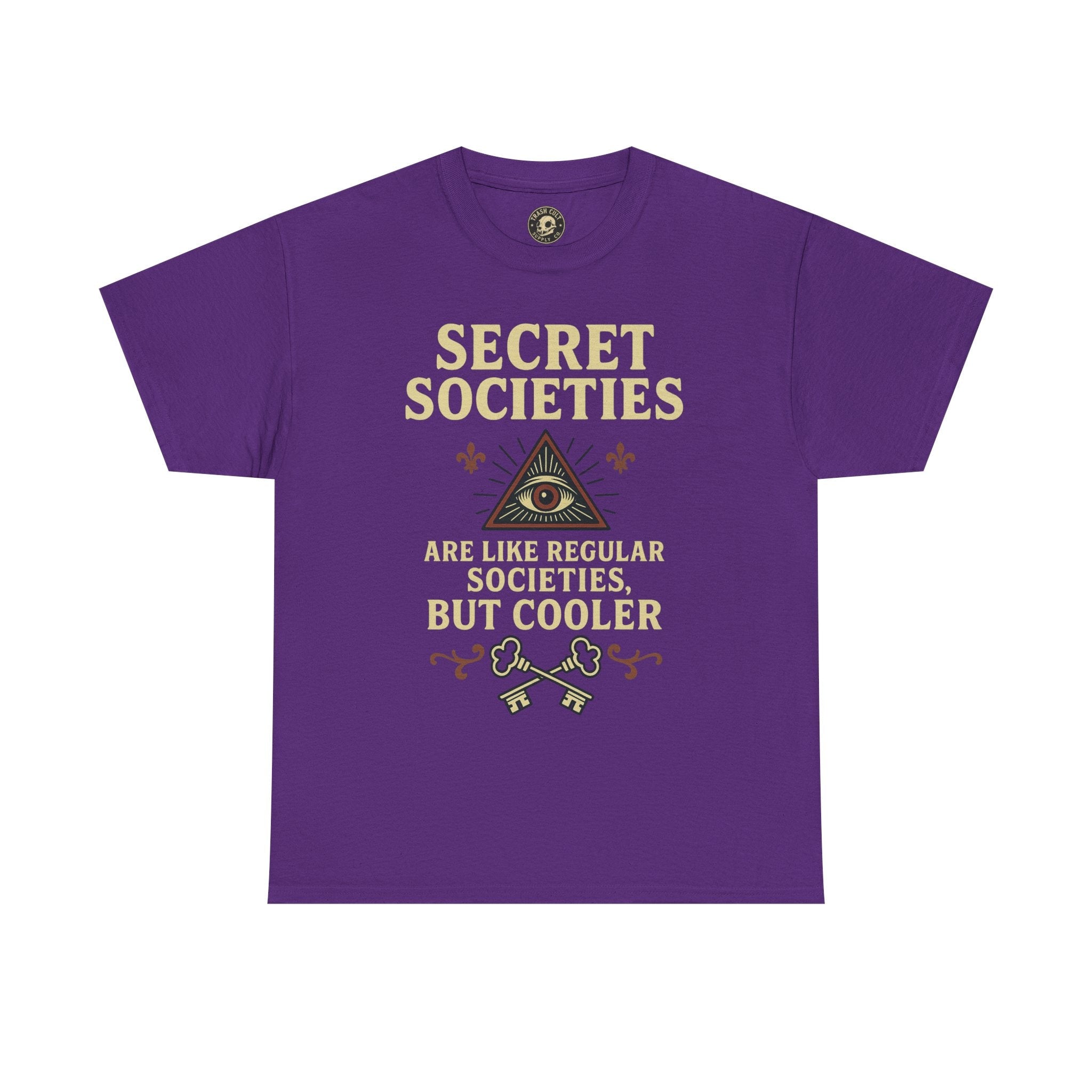 Secret Societies Shirt – Illuminati Eye Graphic Tee – Gildan 5000 Soft Cotton – Trash Cult Vintage Design