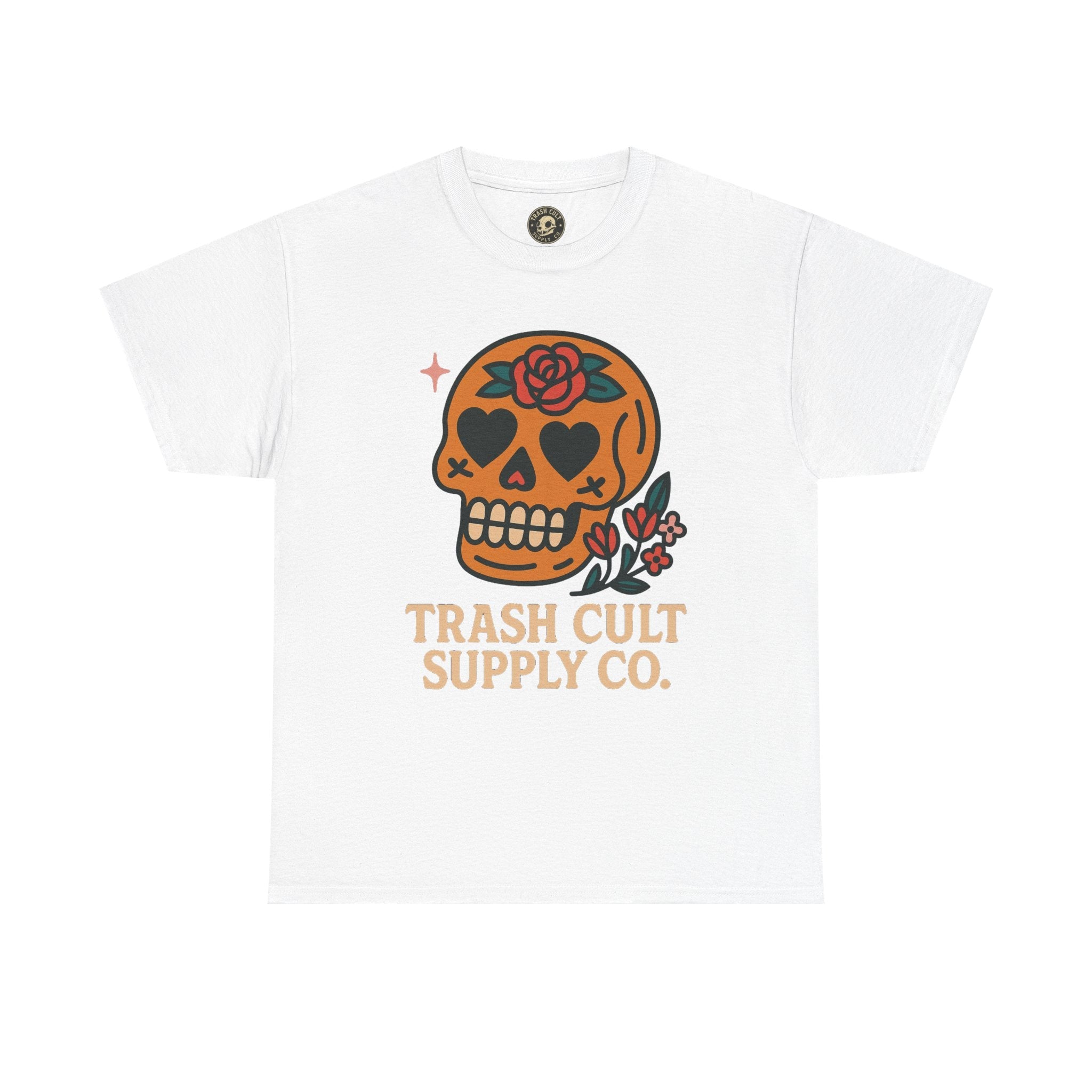 Sugar Skull T-Shirt – Trash Cult Supply Co. – Gildan 5000 Heavy Cotton Tee