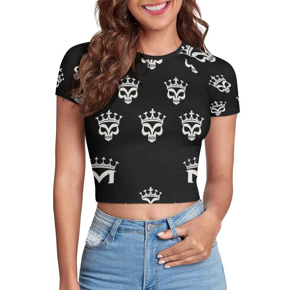 MUNSIEUR Tight cropped navel-baring T-shirt