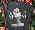 Black and White Santa Graphic Tee