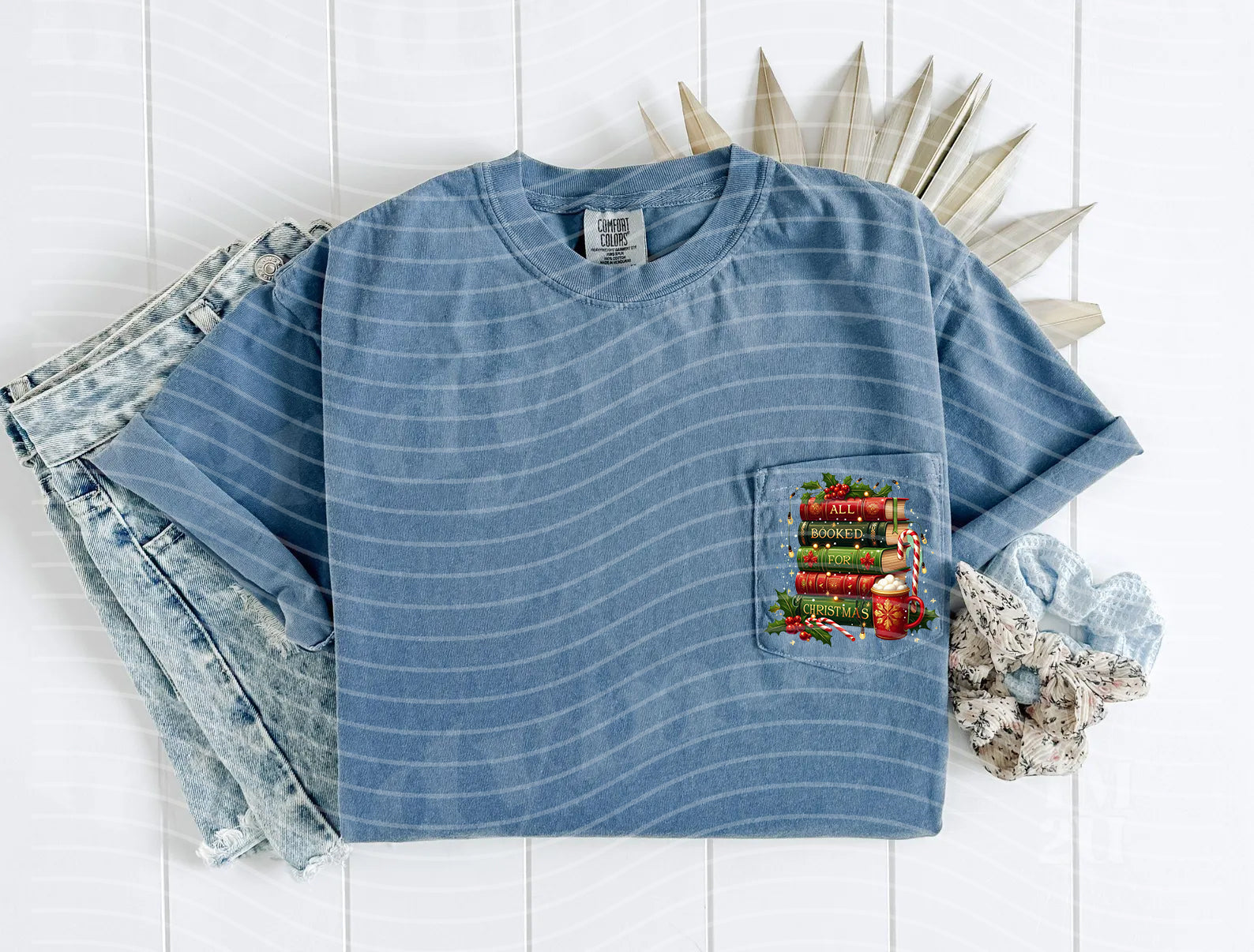 All Booked for Christmas Graphic Tee