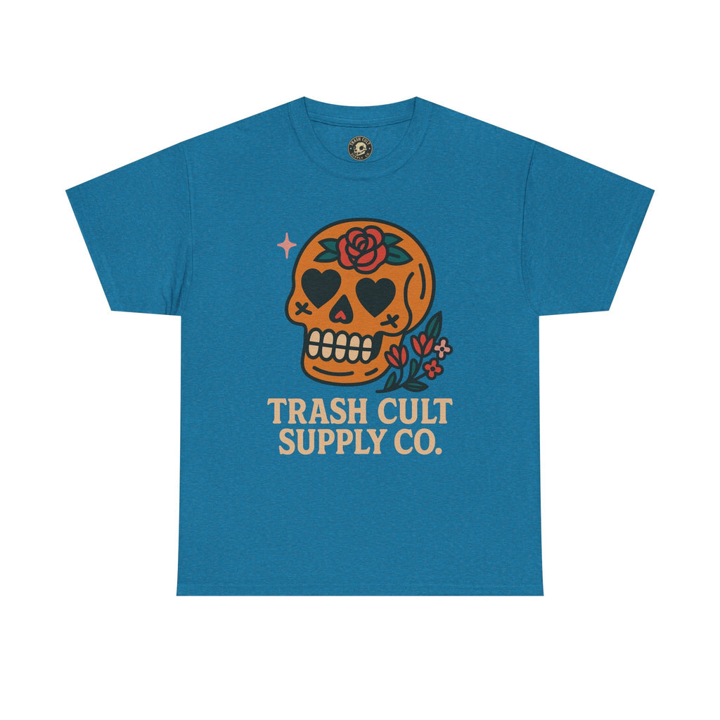 Sugar Skull T-Shirt – Trash Cult Supply Co. – Gildan 5000 Heavy Cotton Tee