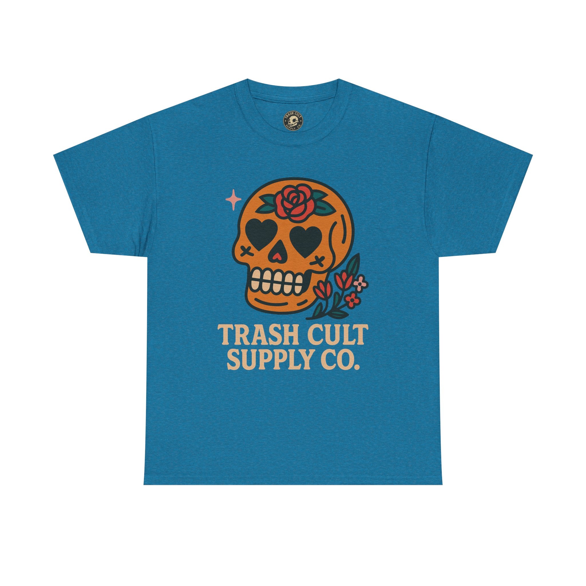 Sugar Skull T-Shirt – Trash Cult Supply Co. – Gildan 5000 Heavy Cotton Tee