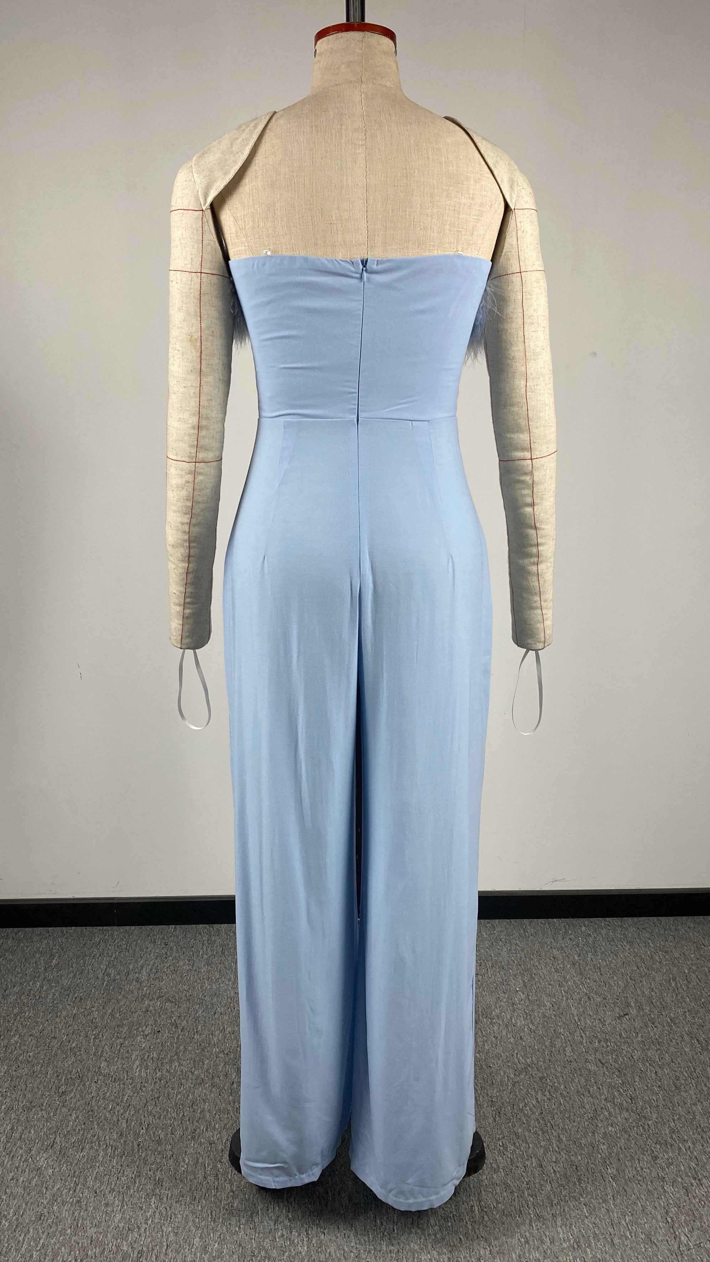 Feather Jumpsuit Casual