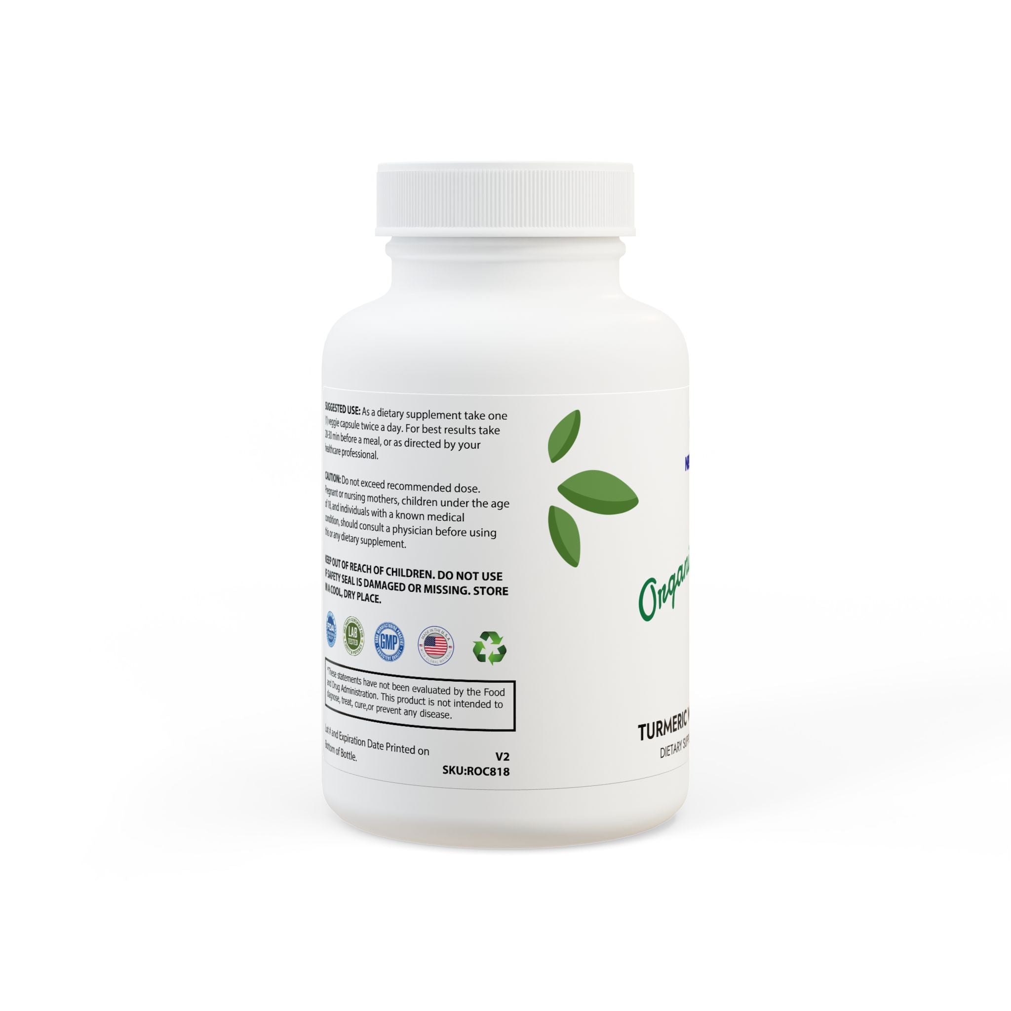 Turmeric with BioPerine® (Black Pepper Fruit Extract) Supplement (60 Capsules)