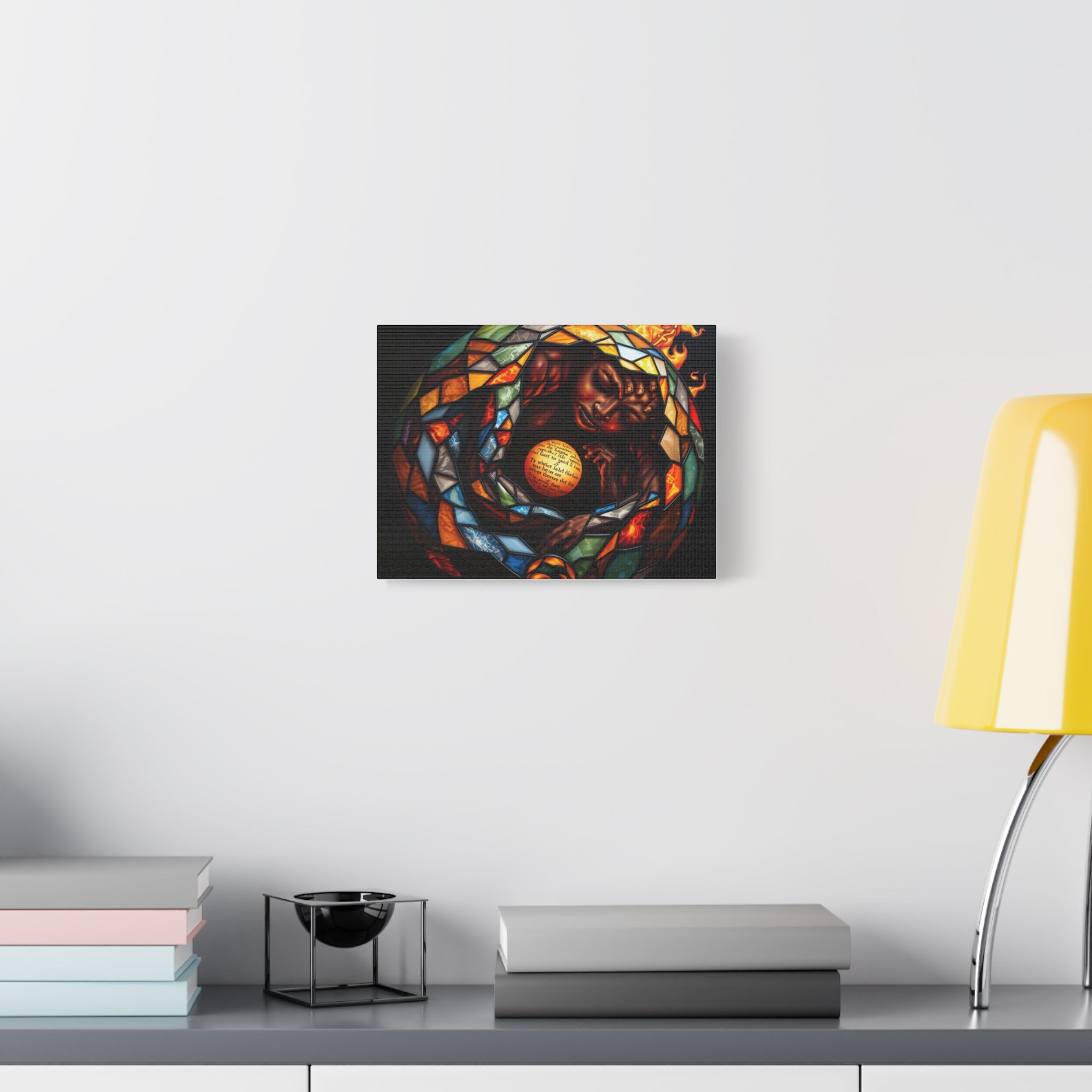 Stunning Stained Glass Canvas Print, Wall Art, Home Decor, Gift for Art Lovers, Spiritual Art