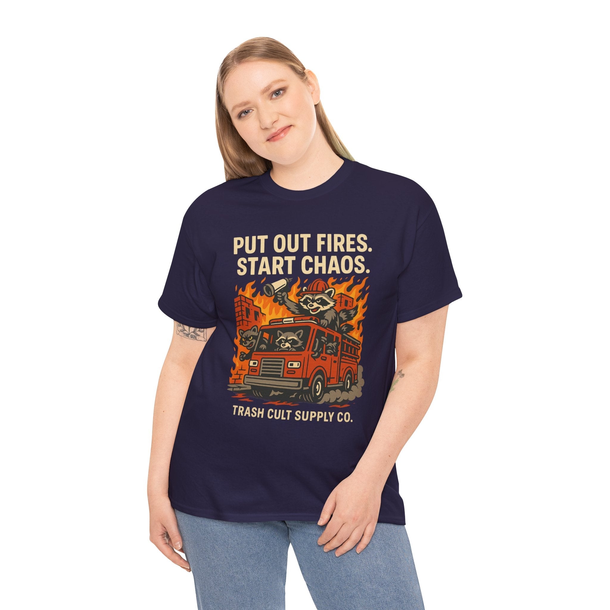 Put Out Fires Start Chaos Unisex Heavy Cotton Tee | Funny Firefighter Shirt | Casual Wear | Gift for Firefighter Lovers, Firefighter [...]