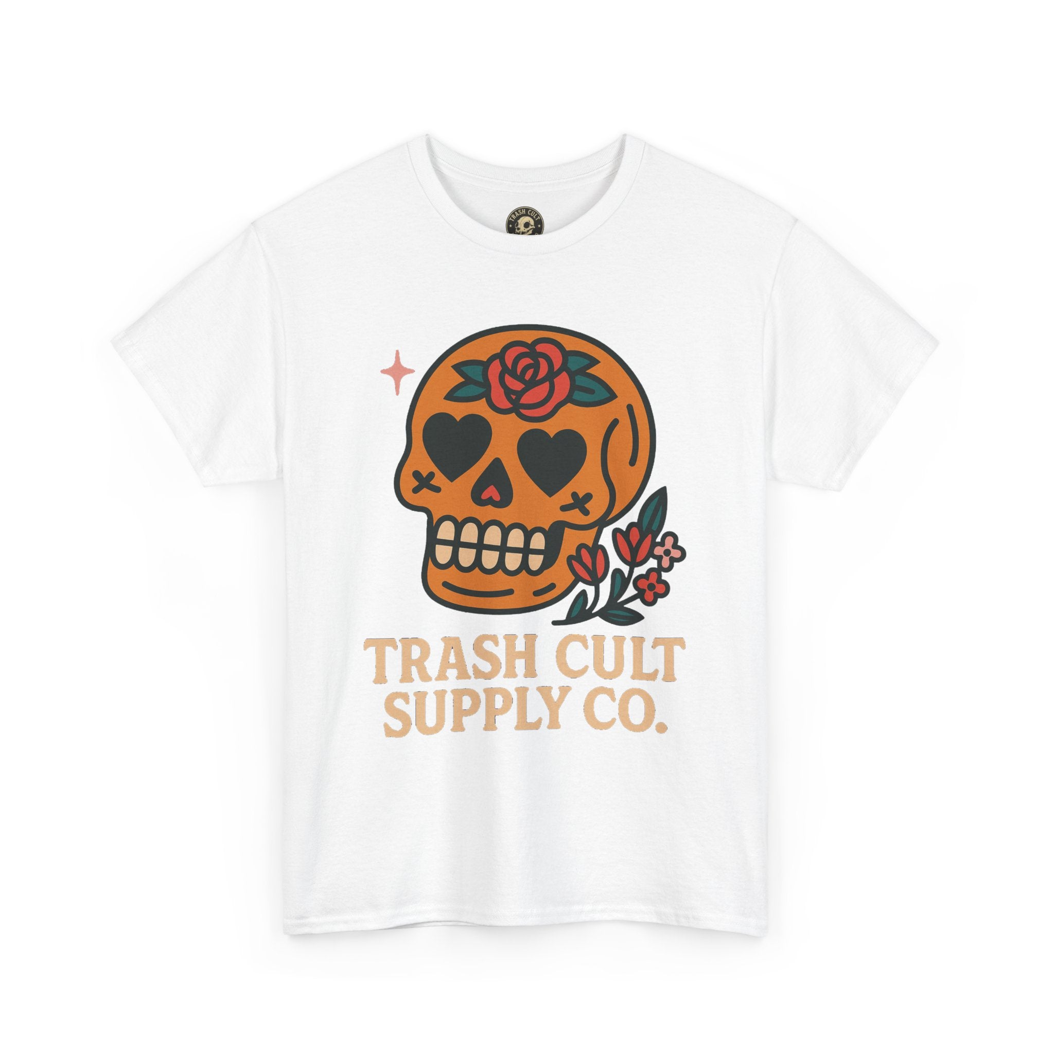 Sugar Skull T-Shirt – Trash Cult Supply Co. – Gildan 5000 Heavy Cotton Tee