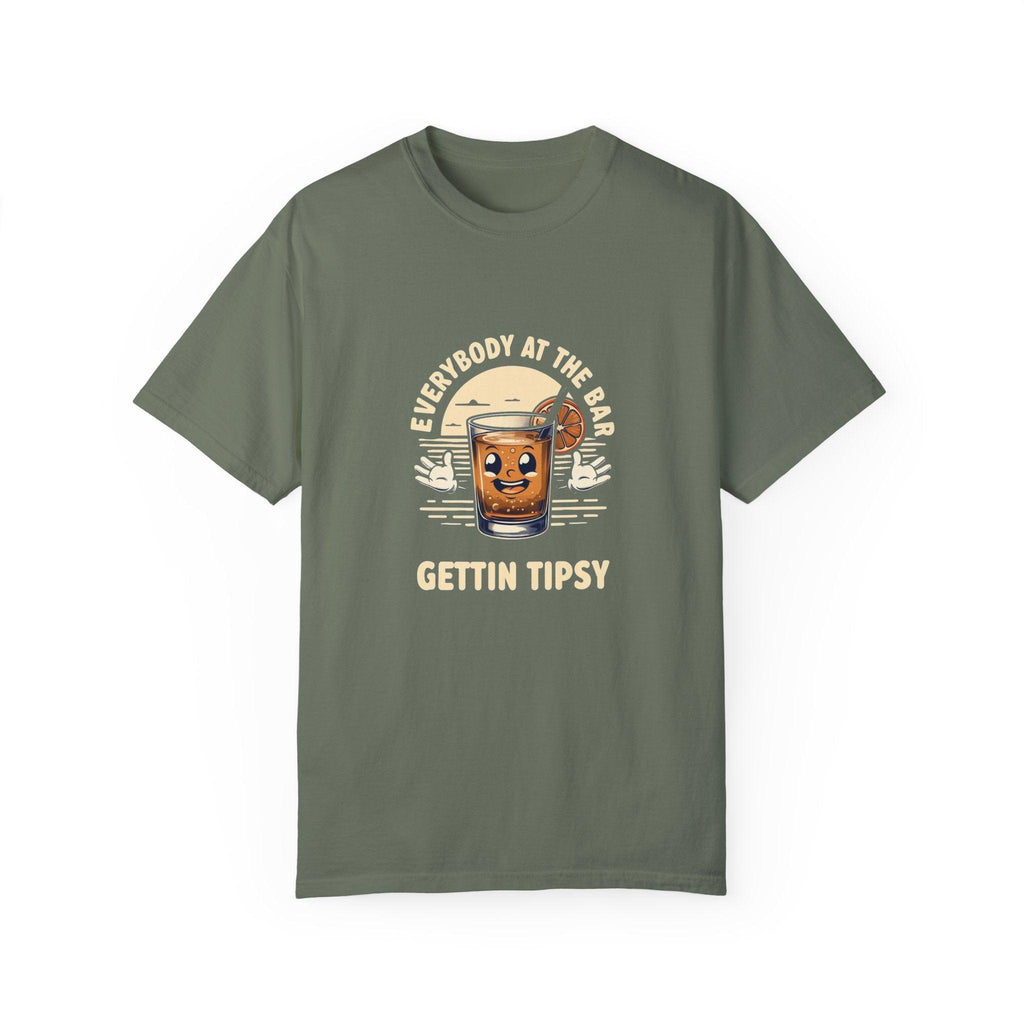 Everybody at the Bar Gettin Tipsy Unisex Garment-Dyed T-Shirt