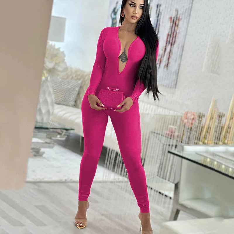 Sexy Backless Tight Jumpsuit