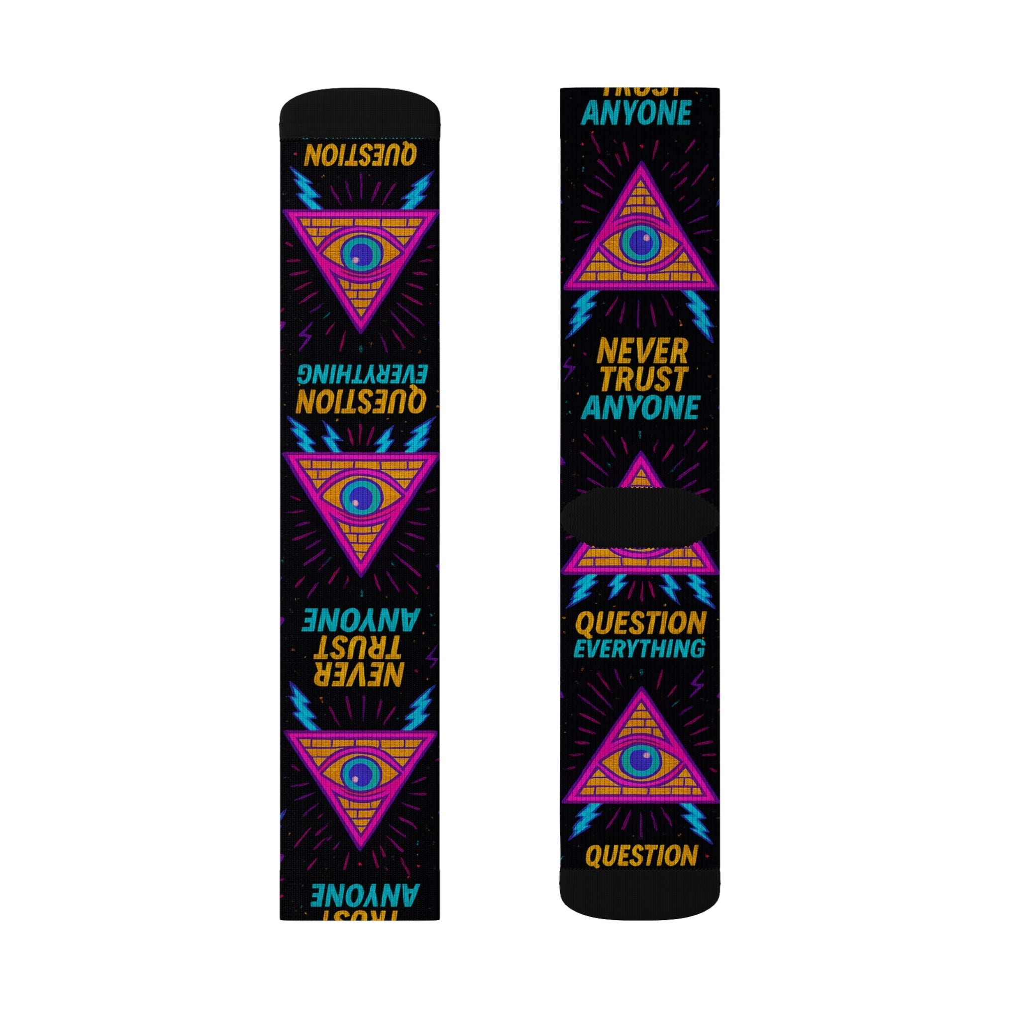 Don’t Trust Anyone – Limited Edition All-Over Print Socks | Illuminasty Drop