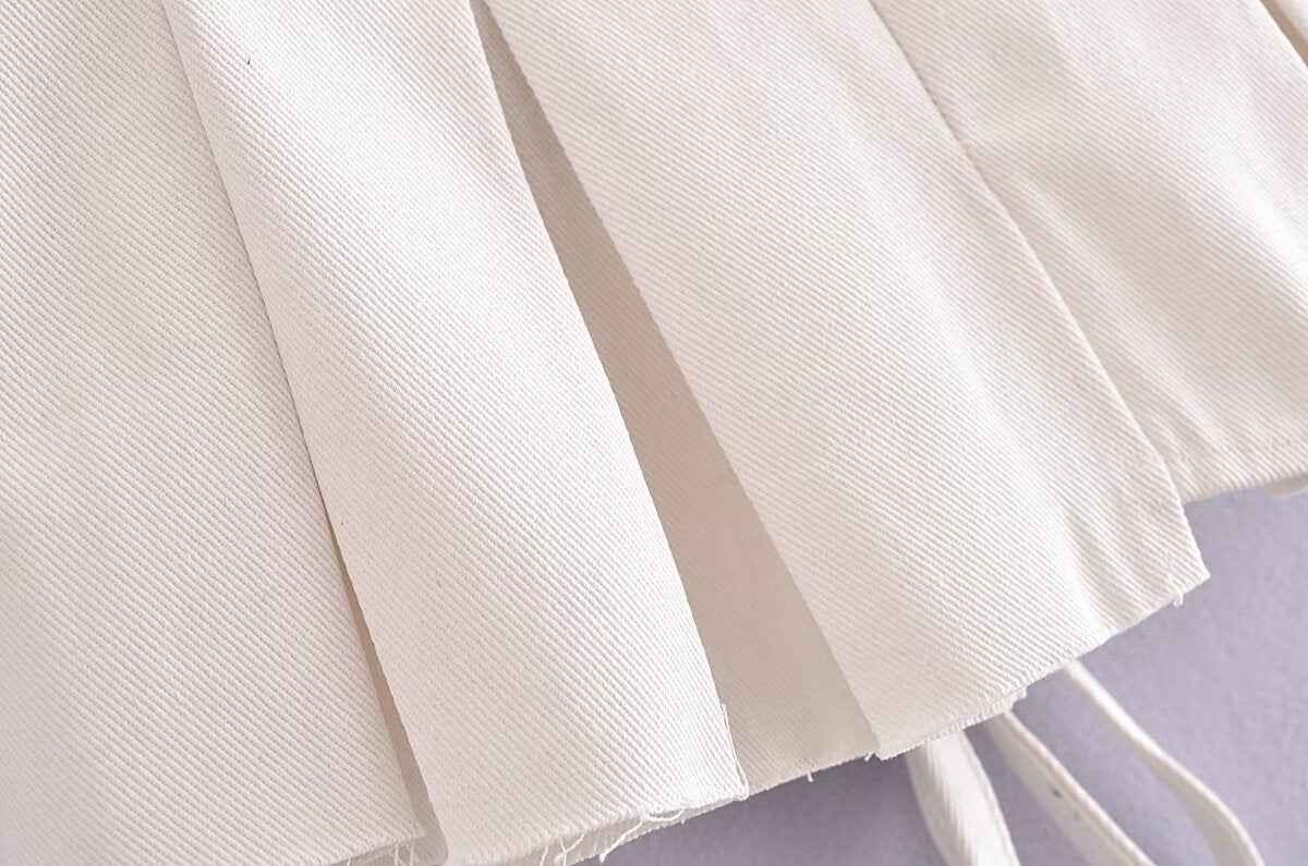 Pleated Skirt Summer Pleated Anti-Exposure A- line Skirt