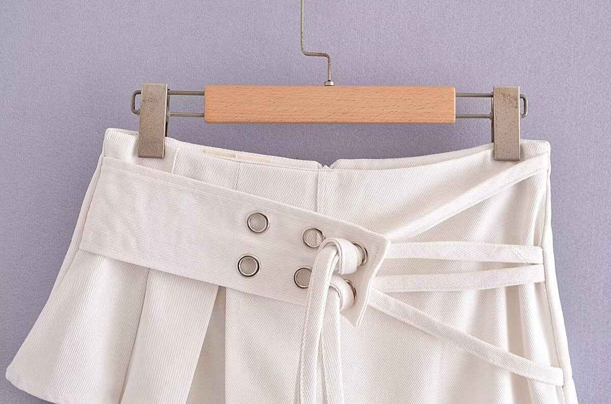 Pleated Skirt Summer Pleated Anti-Exposure A- line Skirt