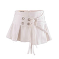 Pleated Skirt Summer Pleated Anti-Exposure A- line Skirt