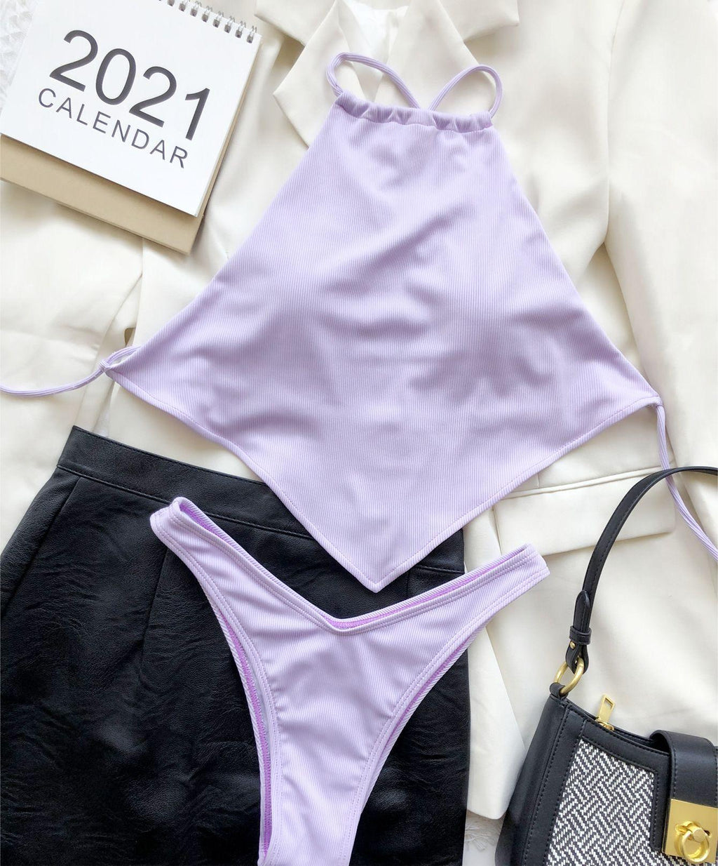 Bellyband Bikini Split Small Sunken Stripe Swimsuit Swimsuit