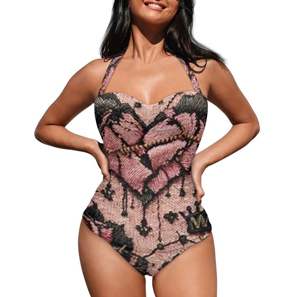 MUNSIEUR Strappy One Piece Bikini Valentine's Day Collection
