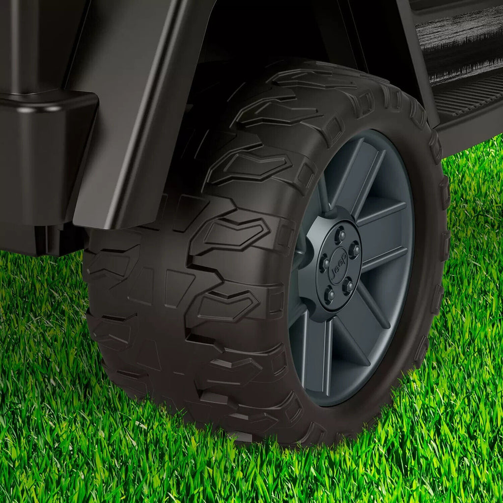 12-Volt Ride-On Jeep Wrangler with 2 Speed Options: Reaching Up to 5 mph