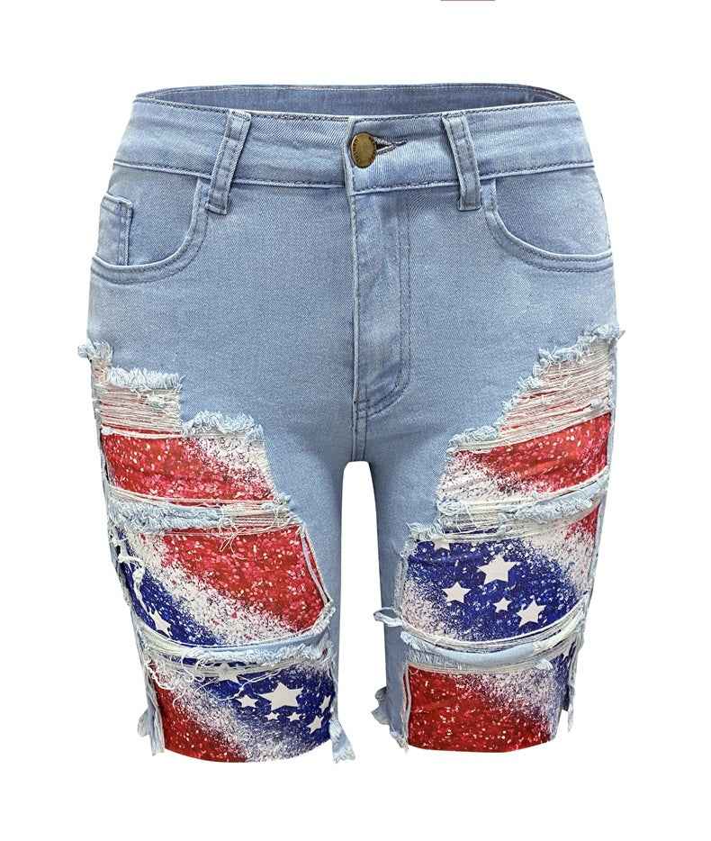 4th of July Collection Bottoms for Women Patriotic Birthday Collection Patch Bottoms