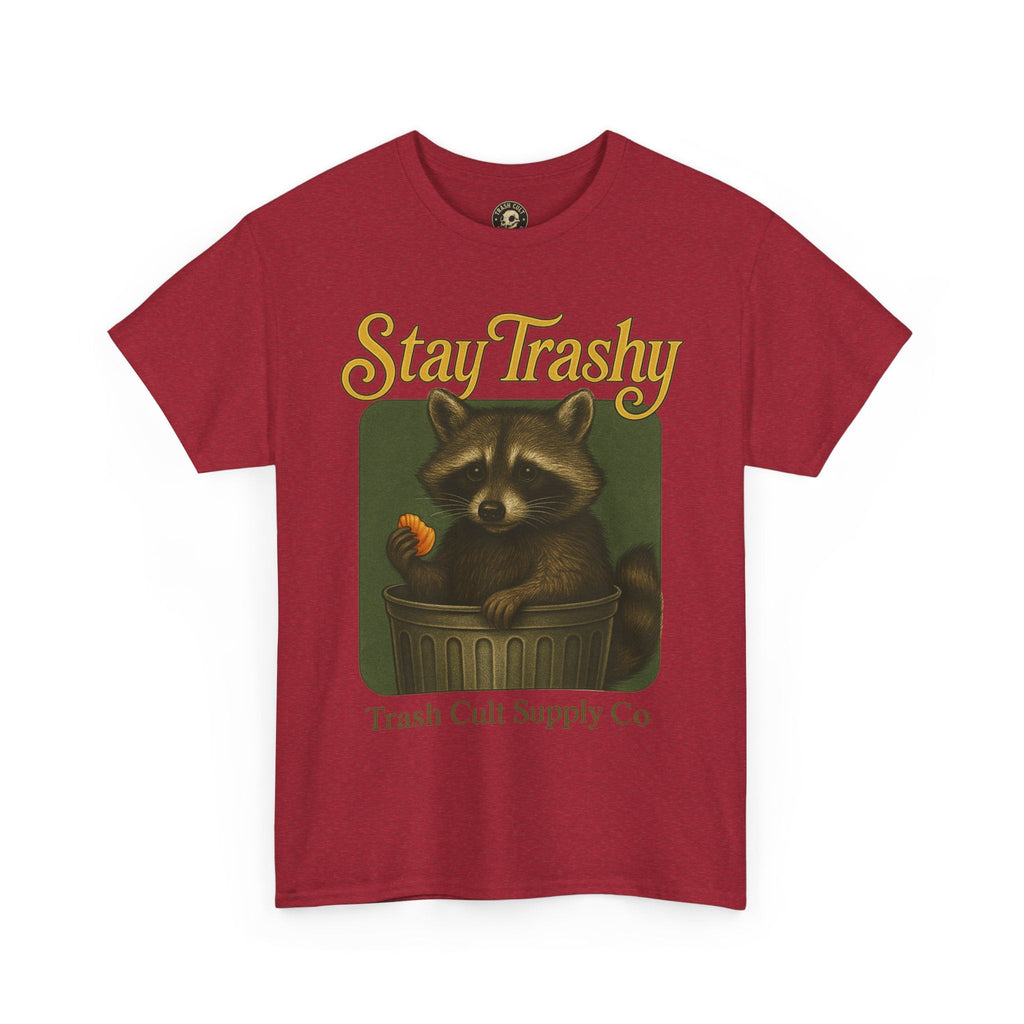 Stay Trashy Raccoon T-Shirt – Vintage-Style Cute Trash Panda | Trash Cult Supply Co | Gildan 5000