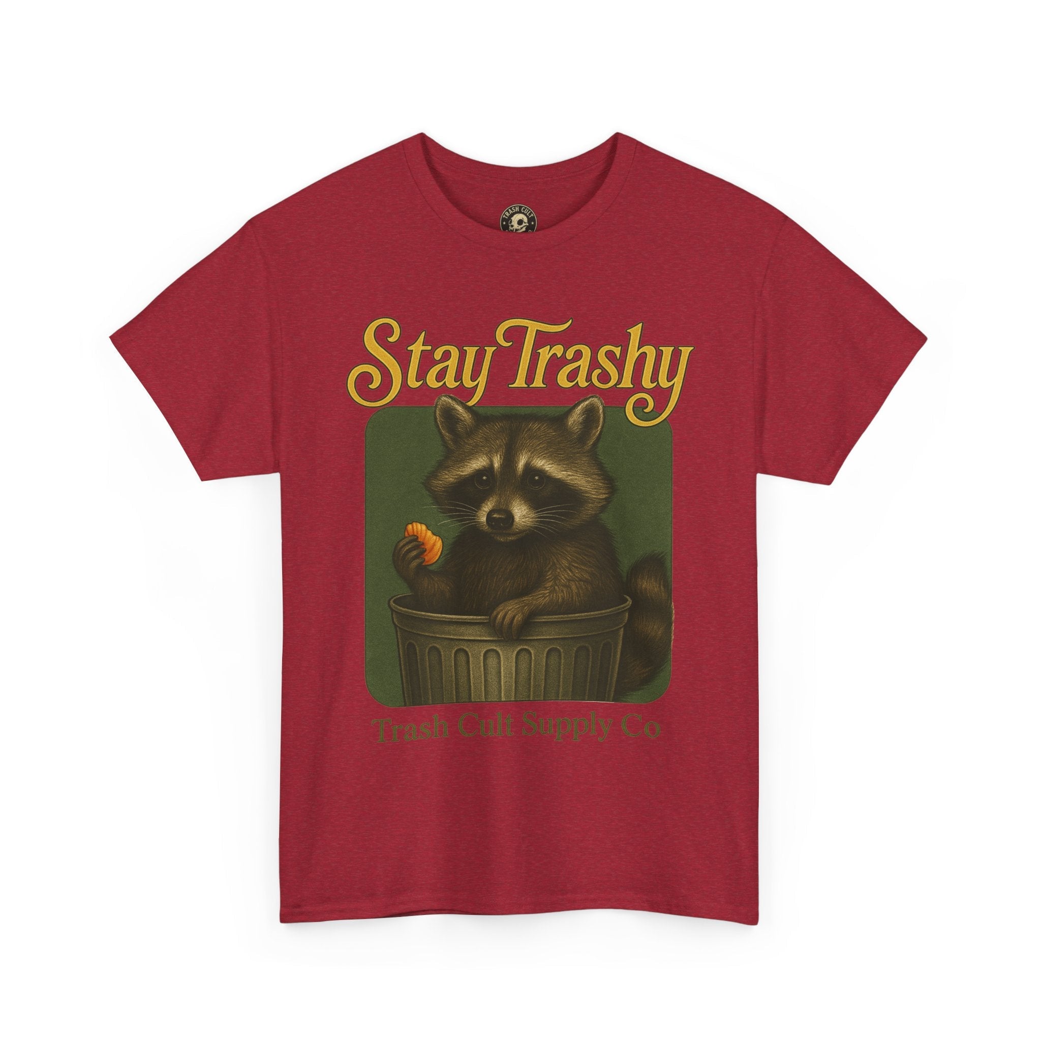 Stay Trashy Raccoon T-Shirt – Vintage-Style Cute Trash Panda | Trash Cult Supply Co | Gildan 5000
