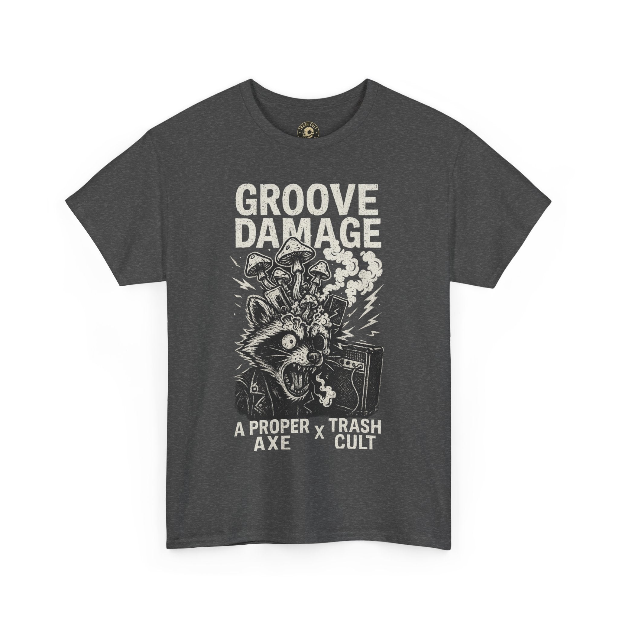 Groove Damage T-Shirt – A Proper Axe x Trash Cult Collab – Stoner Groove Punk Shirt