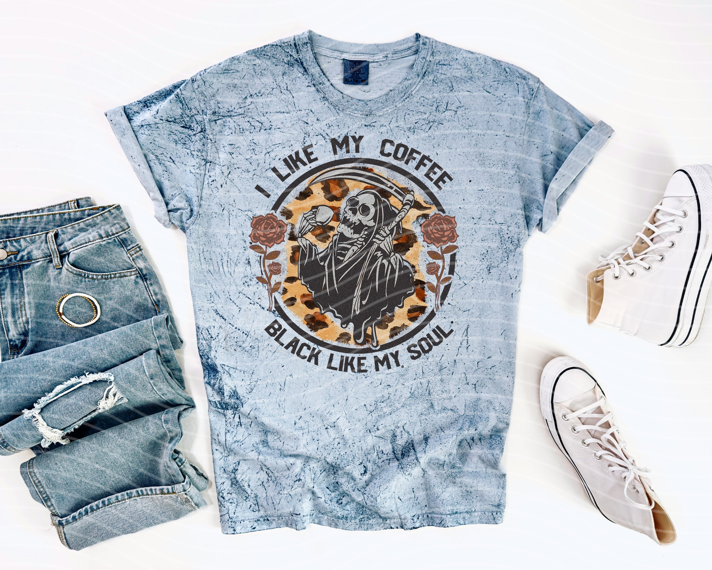 I Like My Coffee Black Like My Soul Graphic Tee