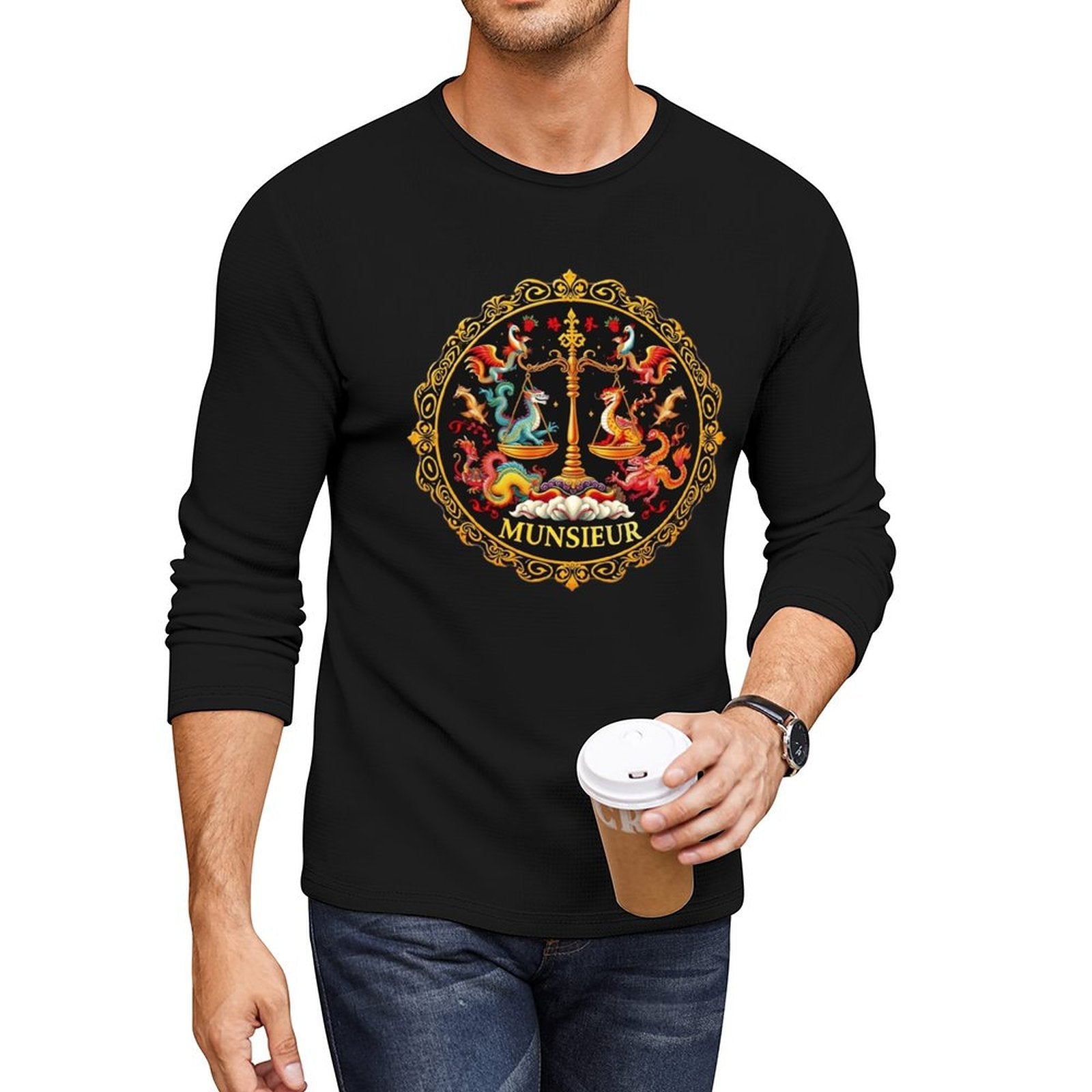Munsieur Long Sleeve Tee for Men: Versatile, Timeless, and Always On Point