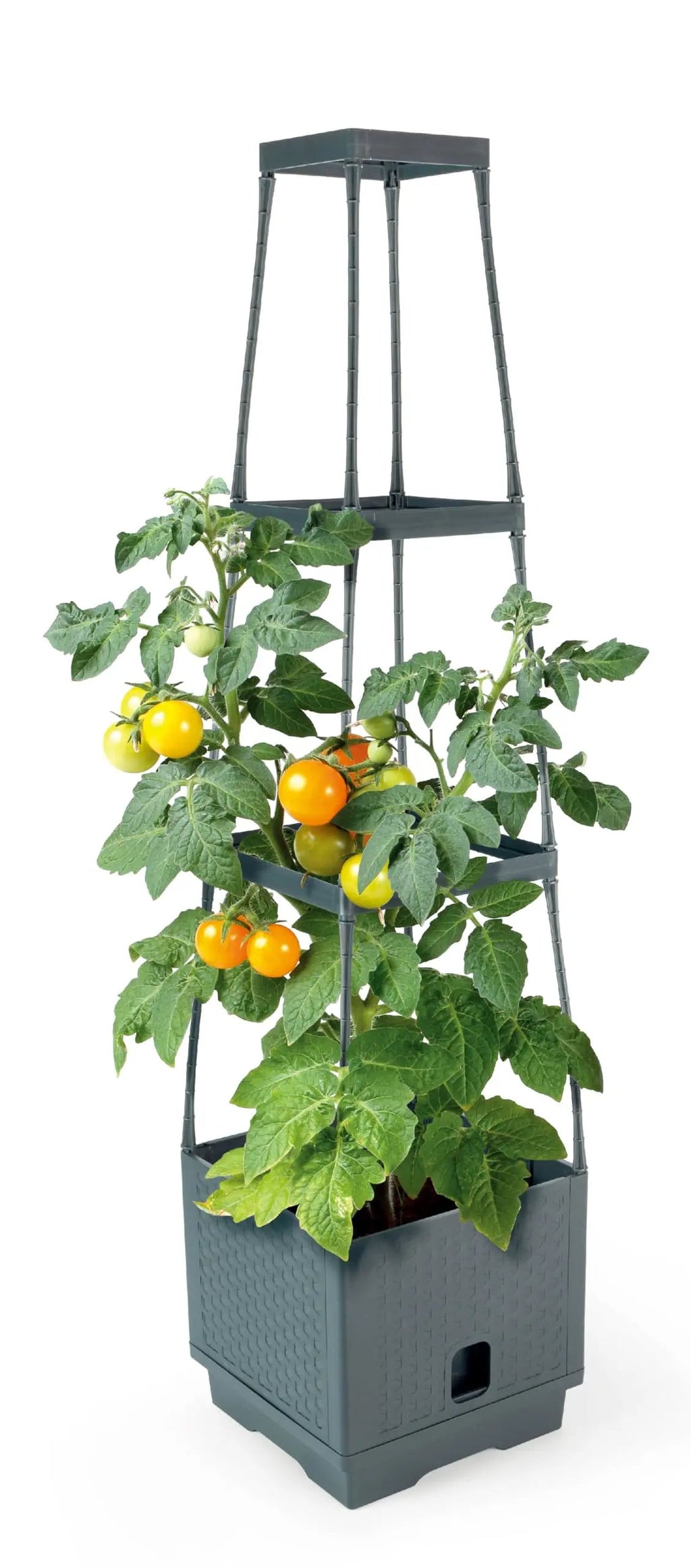 Planter with Trellis – Vertical Garden Tower for Patio or Balcony – Raised Bed Vegetable Container for Tomatoes, Peppers, Herbs & More – Space-Saving Outdoor Garden Kit
