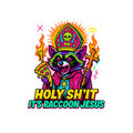 Holy Sh*t, It’s Raccoon Jesus – Limited Edition Kiss Cut Sticker | Illuminasty Drop