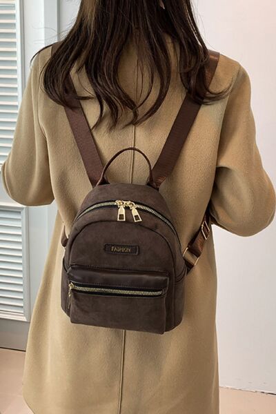 Chic Suede Adjustable Strap Backpack for Everyday Use