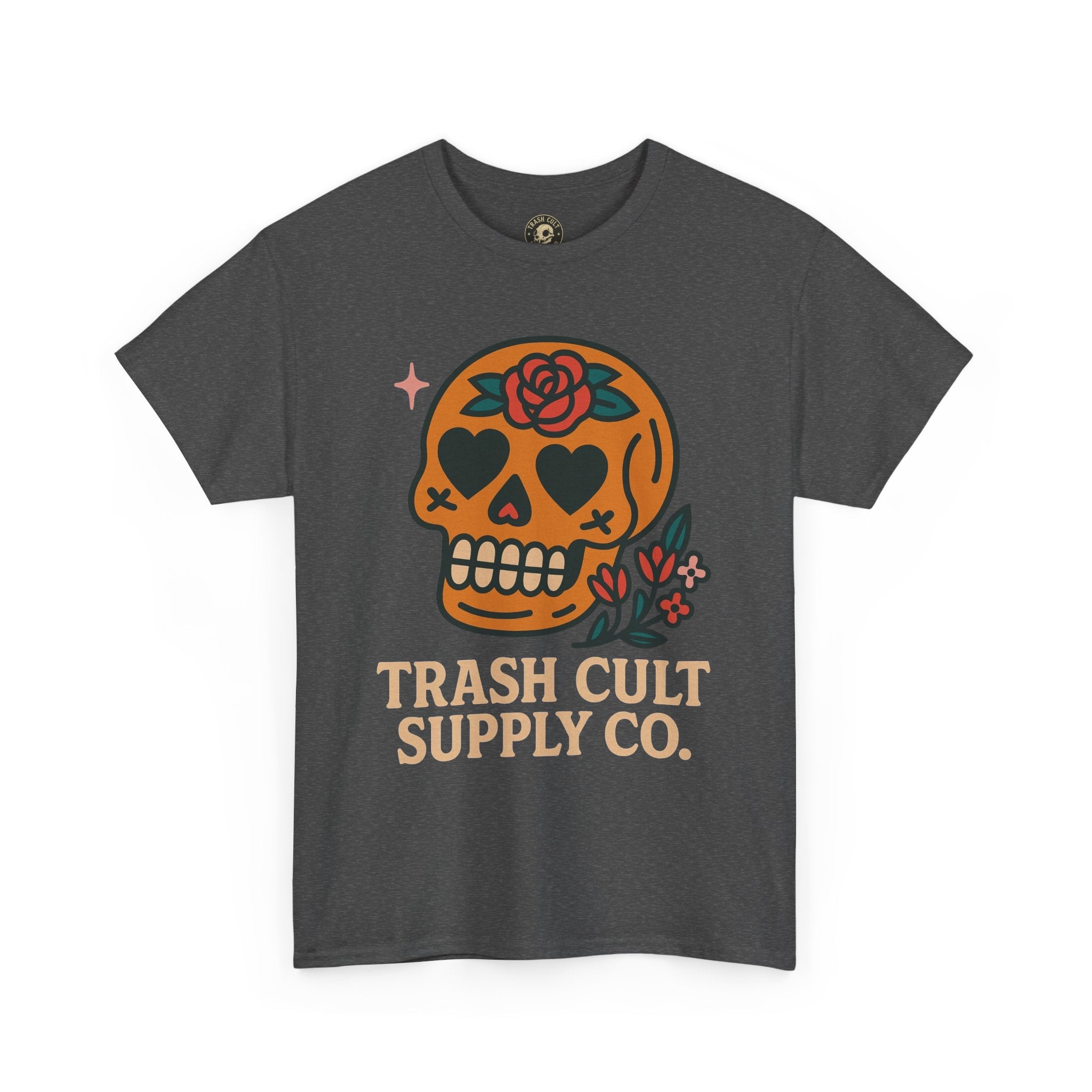 Sugar Skull T-Shirt – Trash Cult Supply Co. – Gildan 5000 Heavy Cotton Tee