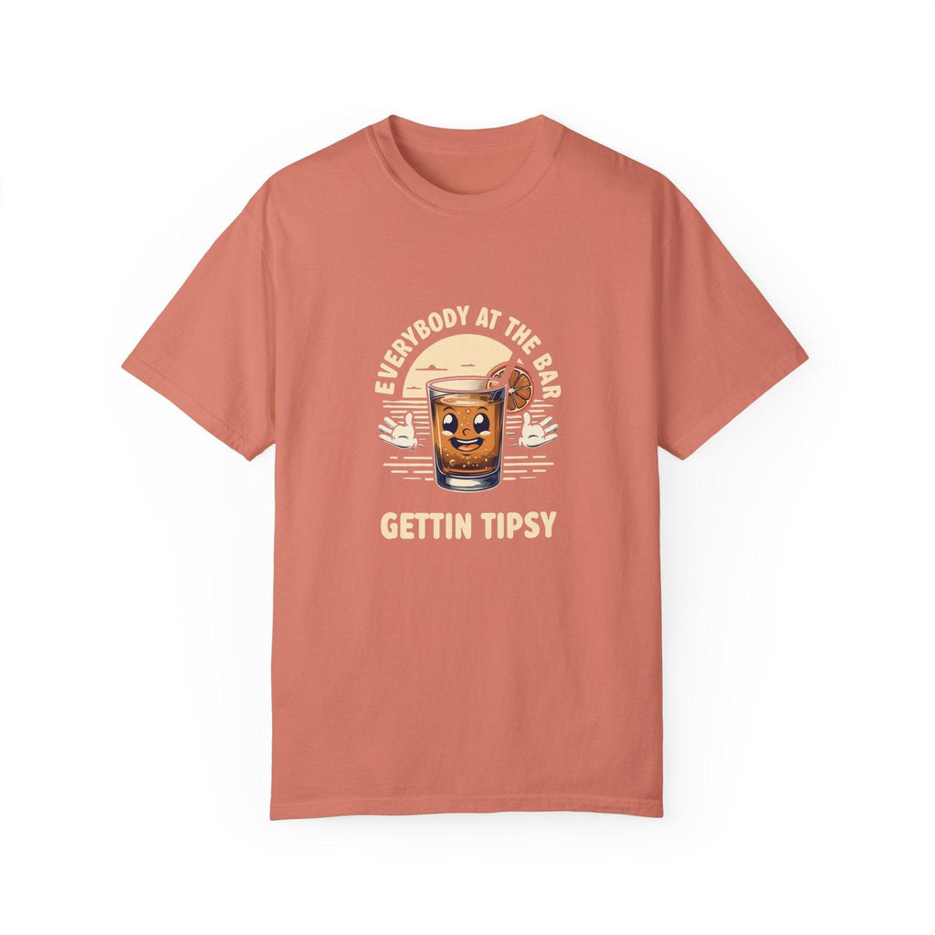Everybody at the Bar Gettin Tipsy Unisex Garment-Dyed T-Shirt